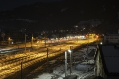 Bahnhof Mürzzuschlag bei Nacht